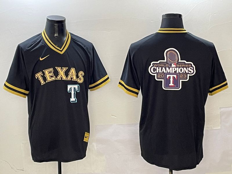 Men Texas Rangers Blank Black Gold Game 2025 Nike MLB Jersey style 12->texas rangers->MLB Jersey